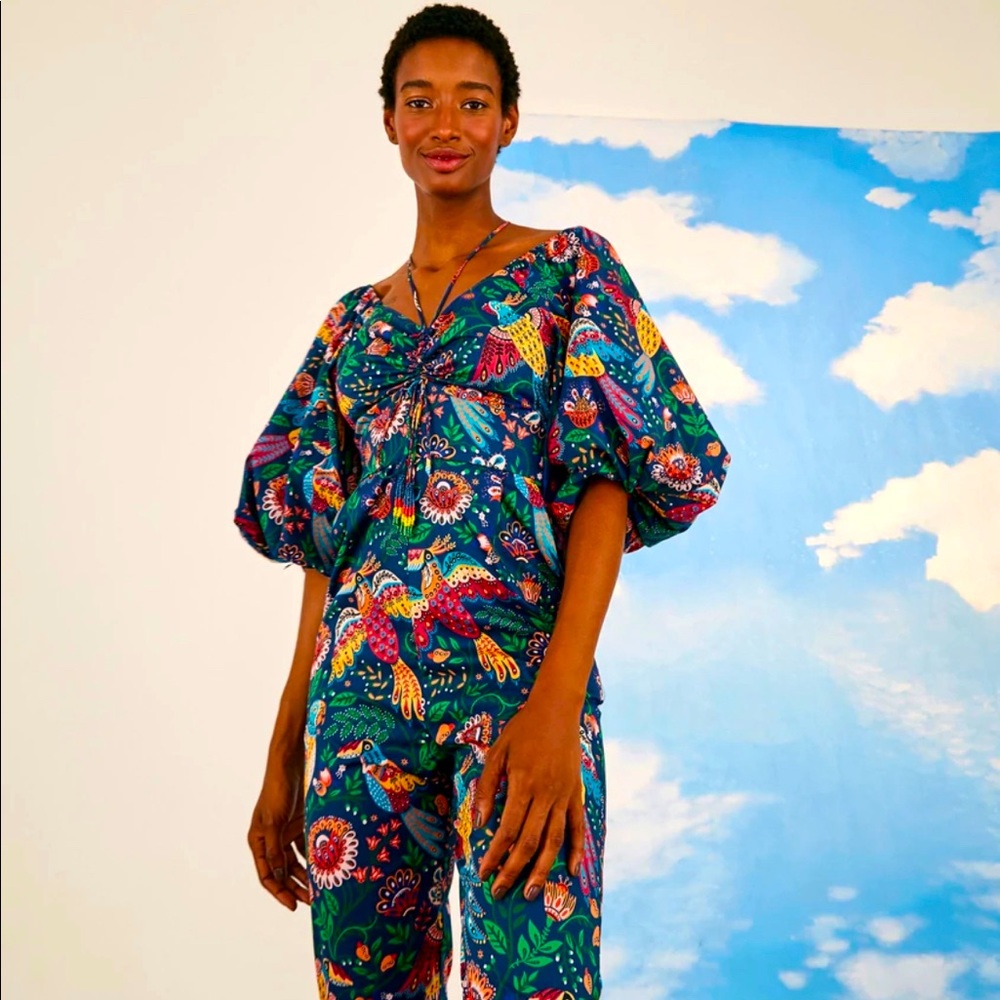 Farm Rio Tropical Birds jumpsuit size XS